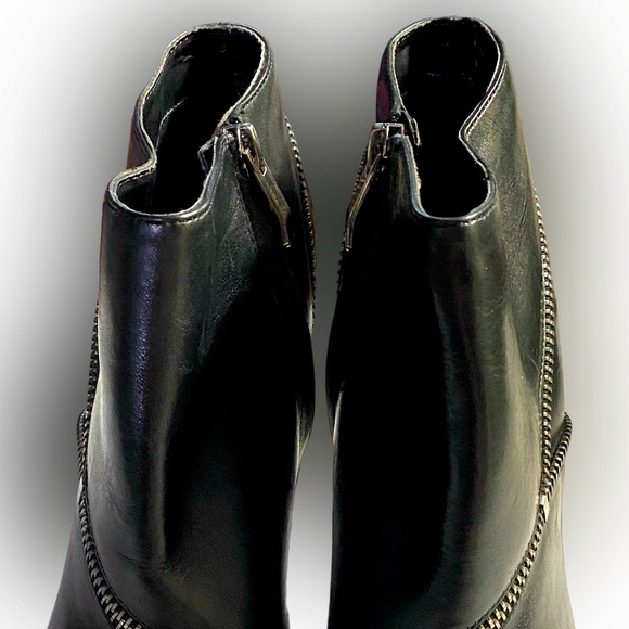 EUC EVA & ZOE To The Point Ankle Booties, Leather, Sz 10, Stilettos, Goth, Badie - Picture 10 of 16